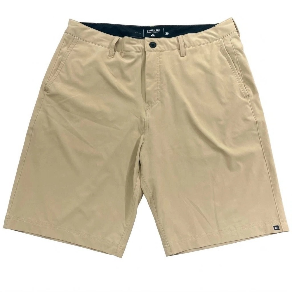 Quiksilver Amphibian Hybrid Shorts Mens 36 Tan Khaki Stretch Water Boardshorts